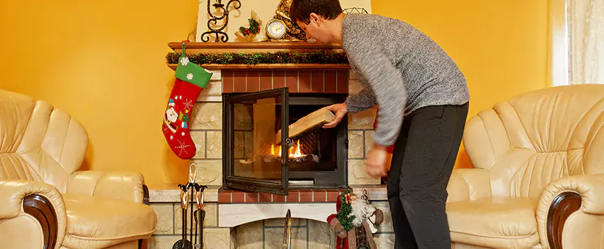 Rusted Metal Fireplace Restoration in Clarksville, Indiana