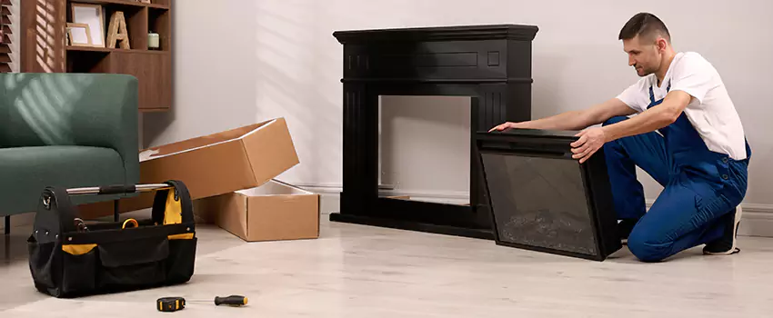 Old Rusted Metal Fireplace Repair And Replacement in Clarksville, IN
